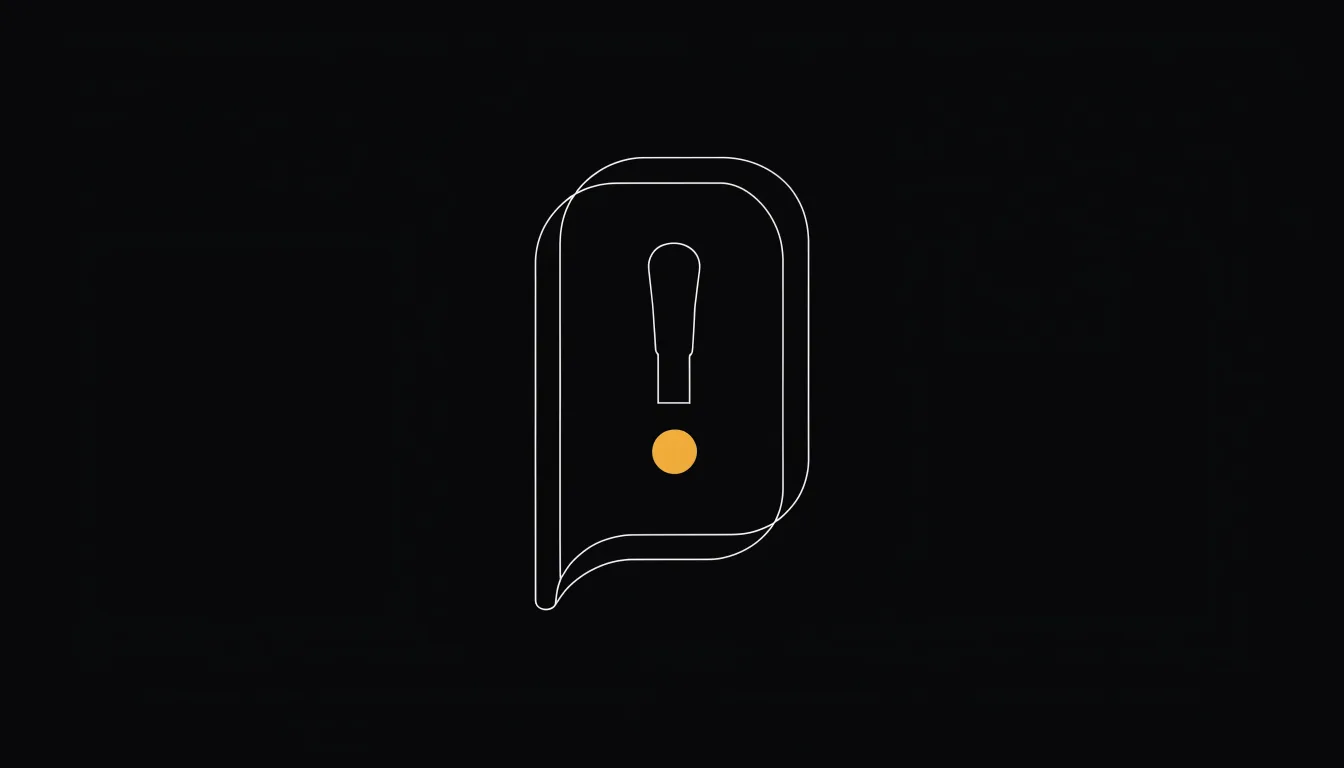 Illustration: Eine Silhouette steht vor fünf überdimensionierten Fragezeichen, eines leuchtet amber.