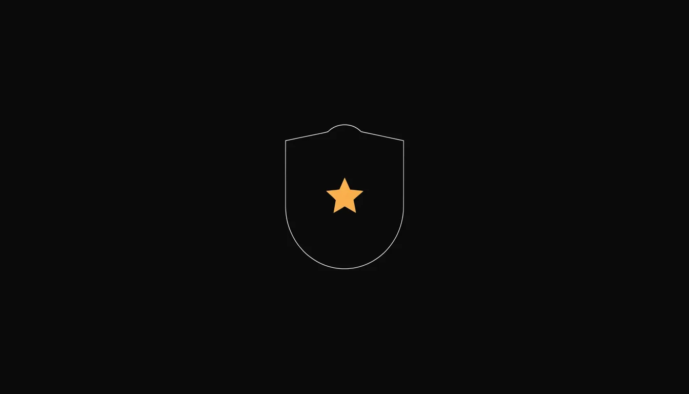 Illustration: Eine Figur hält ein Wappen-Emblem in die Höhe, kleine Silhouetten strecken sich amber-leuchtend danach aus.